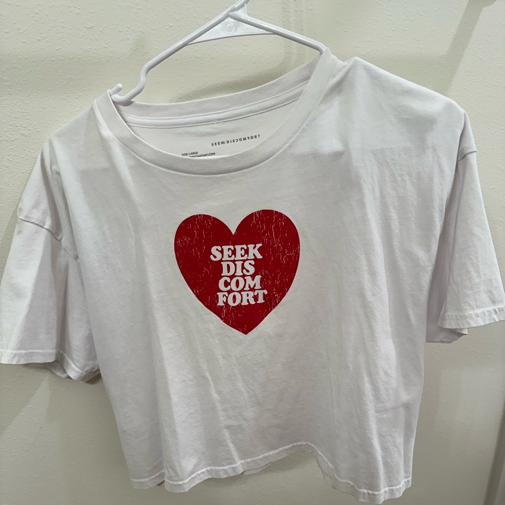 Seek Discomfort Heart Crop Top